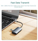 HB16 7 in 1 Type-C to USB External Hub | Docking Station with USB 3.0 PD 100W For Laptop - Image 9