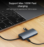 HB16 7 in 1 Type-C to USB External Hub | Docking Station with USB 3.0 PD 100W For Laptop - Image 11