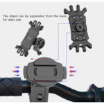 C66 360 Degree Universal Adjustable Silicone Mobile Phone Holder For Bicycle and Motorcycle - Image 3
