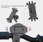 C66 360 Degree Universal Adjustable Silicone Mobile Phone Holder For Bicycle and Motorcycle - Image 9