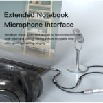 YAU28 15cm 3.5mm Male Jack To Female Earphone And Microphone Port AUX Audio Cable - Image 3