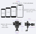 C71 Stock Spring Clip Mobile Phone Holder 360 Rotation Universal Car Mount Holder For Sale - Image 8