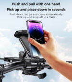 C249 360 Rotation Adjustable One-touch Stabilization Locking Bicycle Car Phone Holder - Image 11