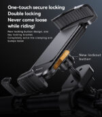 C249 360 Rotation Adjustable One-touch Stabilization Locking Bicycle Car Phone Holder - Image 12