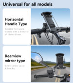 C249 360 Rotation Adjustable One-touch Stabilization Locking Bicycle Car Phone Holder - Image 15