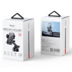 C307 360 Rotation Electric Locking 15W Wireless Fast Charging Transparent Car Phone Holder - Image 5