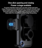 C307 360 Rotation Electric Locking 15W Wireless Fast Charging Transparent Car Phone Holder - Image 10