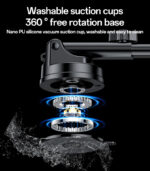 C307 360 Rotation Electric Locking 15W Wireless Fast Charging Transparent Car Phone Holder - Image 13