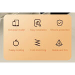 C294 360 Rotating Extra Wide Clamping Arm Long Hip Headrest Car Phone Holder - Image 2