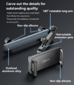 C294 360 Rotating Extra Wide Clamping Arm Long Hip Headrest Car Phone Holder - Image 16