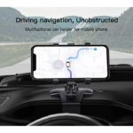 C101 Rearview Mirror 360 Rotating Hand Abs Flexible Stand Clamp Dashboard Phone Holder For Car - Image 4