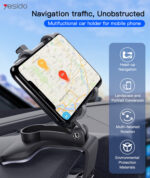 C101 Rearview Mirror 360 Rotating Hand Abs Flexible Stand Clamp Dashboard Phone Holder For Car - Image 6