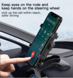 C101 Rearview Mirror 360 Rotating Hand Abs Flexible Stand Clamp Dashboard Phone Holder For Car - Image 12