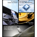 YAU81 Zinc Alloy Low Latency 8meter Stable Transmission Built-in Microphone Car Bluetooth Receiver - Image 3