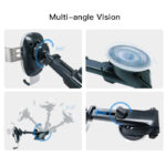 C123 Cellphone Mount Holder | Double Base Mobile Car Phone Holder With 15W Qi Wireless Charging - Image 4
