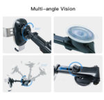 C123 Cellphone Mount Holder | Double Base Mobile Car Phone Holder With 15W Qi Wireless Charging - Image 8