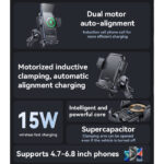 C312 Yesido Motorized Clamping Auto Alignment 15W Wireless Charging Car Air Vent Phone Holder - Image 3