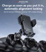 C312 Yesido Motorized Clamping Auto Alignment 15W Wireless Charging Car Air Vent Phone Holder - Image 6
