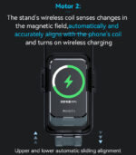 C312 Yesido Motorized Clamping Auto Alignment 15W Wireless Charging Car Air Vent Phone Holder - Image 10