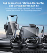 C312 Yesido Motorized Clamping Auto Alignment 15W Wireless Charging Car Air Vent Phone Holder - Image 15