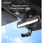C193 Universal Car RearView Mirror Phone Holder Mirror Bracket 360 Degrees Car Mount Phone Holder - Image 2
