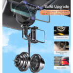 C193 Universal Car RearView Mirror Phone Holder Mirror Bracket 360 Degrees Car Mount Phone Holder - Image 3