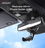 C193 Universal Car RearView Mirror Phone Holder Mirror Bracket 360 Degrees Car Mount Phone Holder - Image 6