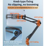 C295 360°Rotating Silicone Collet Floor Standing Tablet Cantilever Bracket Desktop Lazy Man Stand - Image 4