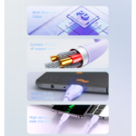 CA152 1Meter 60W Liquid Silicone Cable Type-C To Type-C Fast Charge Data Cable - Image 3