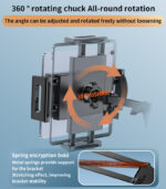 C295 360°Rotating Silicone Collet Floor Standing Tablet Cantilever Bracket Desktop Lazy Man Stand - Image 13