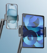 C295 360°Rotating Silicone Collet Floor Standing Tablet Cantilever Bracket Desktop Lazy Man Stand - Image 15