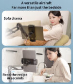 C295 360°Rotating Silicone Collet Floor Standing Tablet Cantilever Bracket Desktop Lazy Man Stand - Image 17