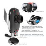 C78 Air Vent Phone Holder | Fast Charging Mount 15W Qi Wireless Mobile Phone Charger For Car - Image 5