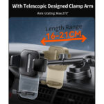 C261 360 Degree Rotation Car Mount Retractable Car Phone Holder|Telescopic Arm Suction Phone Holder - Image 4