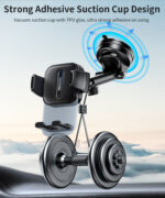 C261 360 Degree Rotation Car Mount Retractable Car Phone Holder|Telescopic Arm Suction Phone Holder - Image 10
