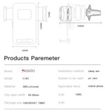 C163 Hot Selling Air Vent Phone Holder | Transparent Air Vent Mobile Phone Holder for Car - Image 8