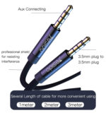YAU14 1m Nylon Braided 3.5Mm To 3.5Mm Jack plug Speakers Music Connection Aux Auxiliar Audio Cable - Image 14