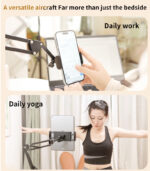 C296 360°Free Adjustment Multi-directional Folding Shaft Phone Holder | Desktop Lazy Man Stand - Image 13