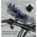 C127 360 Rack Rubber Car Cycle Silicone Bicycle Motor Mobile Cell Smart Phone Holder For Bike - Image 4