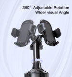 C195 Mobile Phone Holder Cup Mount Tightly Grip Design 360 Rotational Adjustable Car Cup Holder - Image 12