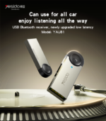 YAU81 Zinc Alloy Low Latency 8meter Stable Transmission Built-in Microphone Car Bluetooth Receiver - Image 5