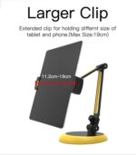 C33 Adjustable Desktop 10 Inch Tablet Monitor Phone Holder | 360 Degree Clamp Tablet Phone Holder - Image 9