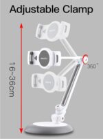 C33 Adjustable Desktop 10 Inch Tablet Monitor Phone Holder | 360 Degree Clamp Tablet Phone Holder - Image 10