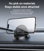 C268 360 Rotating Silicone Anti-slip Adsorption Automatic And Stable Clamping Dashboard Phone Holder - Image 10
