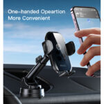 C197 15W Fast Charging Wireless Car Charger | 360 Rotating Suction Cup Air Vent | Phone Holder - Image 2
