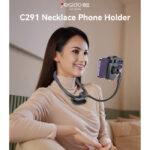 C291 High Quality Magnetic Connection Soft poem layer Liquid Silicone Necklace Phone Holder - Image 2