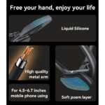 C291 High Quality Magnetic Connection Soft poem layer Liquid Silicone Necklace Phone Holder - Image 3