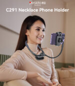 C291 High Quality Magnetic Connection Soft poem layer Liquid Silicone Necklace Phone Holder - Image 5