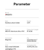 C291 High Quality Magnetic Connection Soft poem layer Liquid Silicone Necklace Phone Holder - Image 7