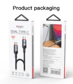 CA181 1.2M PD60W Fast Charging Type-C To Type-C 48-Strand Braided Cable Power LED Light Data Cable - Image 7